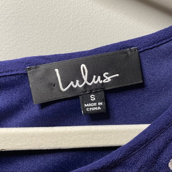 ❌SOLD❌Lulu’s “Tale to tell” Shift Mini Dress in Navy Small - Picture 4 of 4